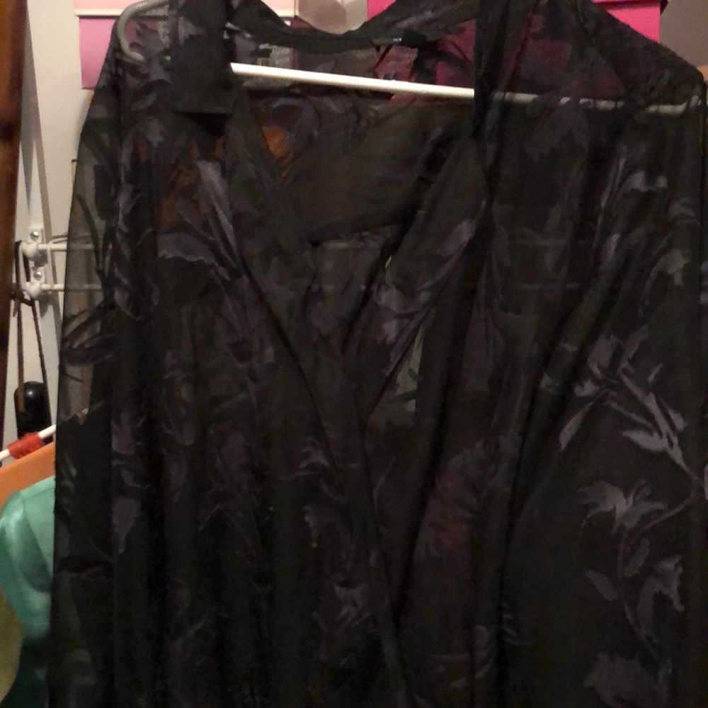 Thin black over  bathing suit real cute